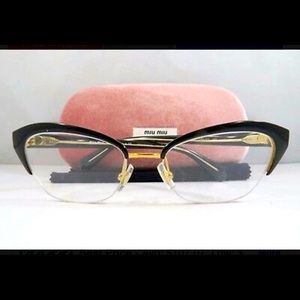 Miu Miu Half Rim Cat Eye Glasses